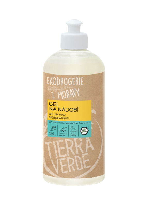 Tierra Verde Gel na nádobí BIO sladká máta