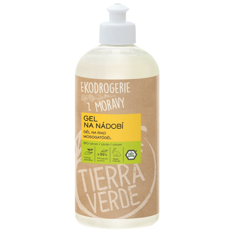 Tierra Verde BIO Gel na nádobí citron