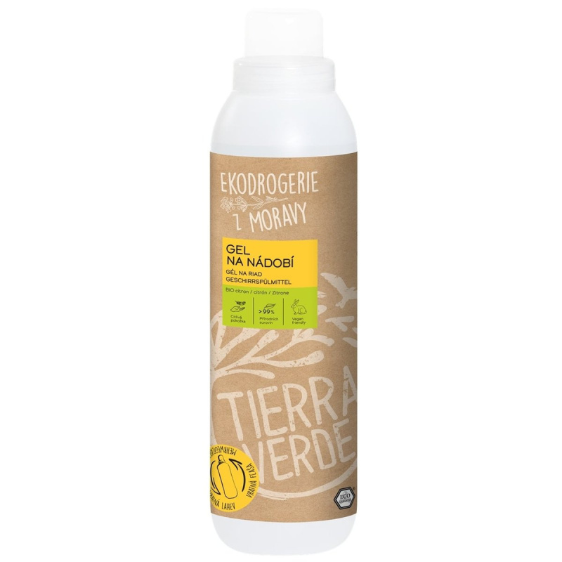 Tierra Verde Gel na nádobí BIO citron, náhradní náplň