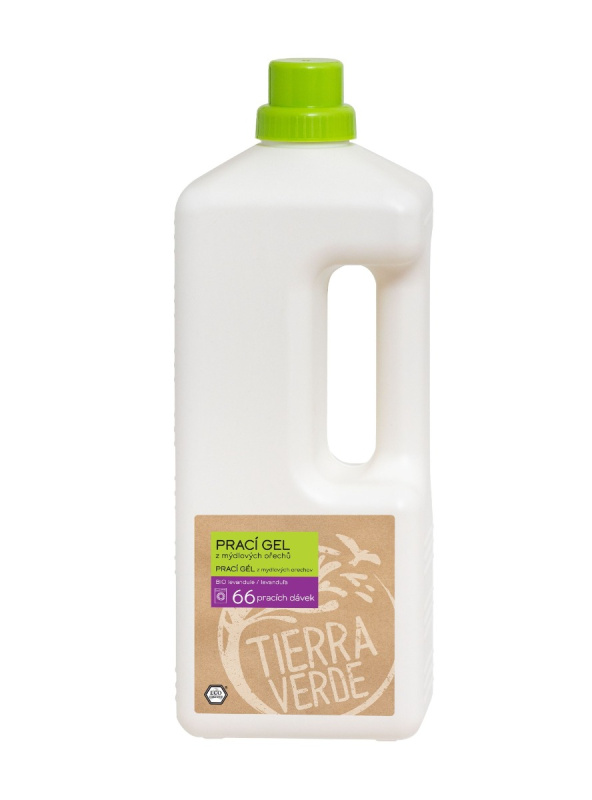 Tierra Verde Prací gel z mýdlových ořechů levandule láhev 2 l