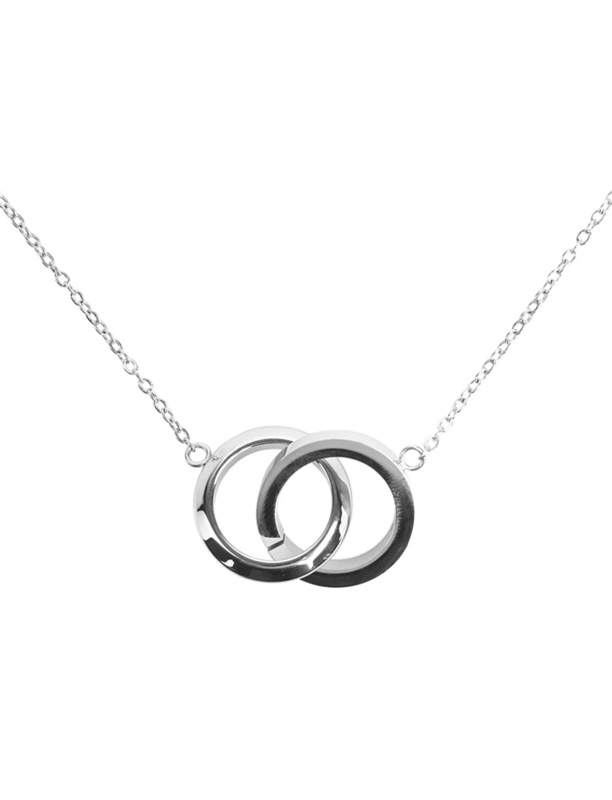Vuch Stylový ocelový náhrdelník s kroužky Silver Laima