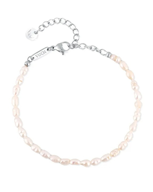 Vuch Dámský perlový náramek z říčních perel Mireya Silver