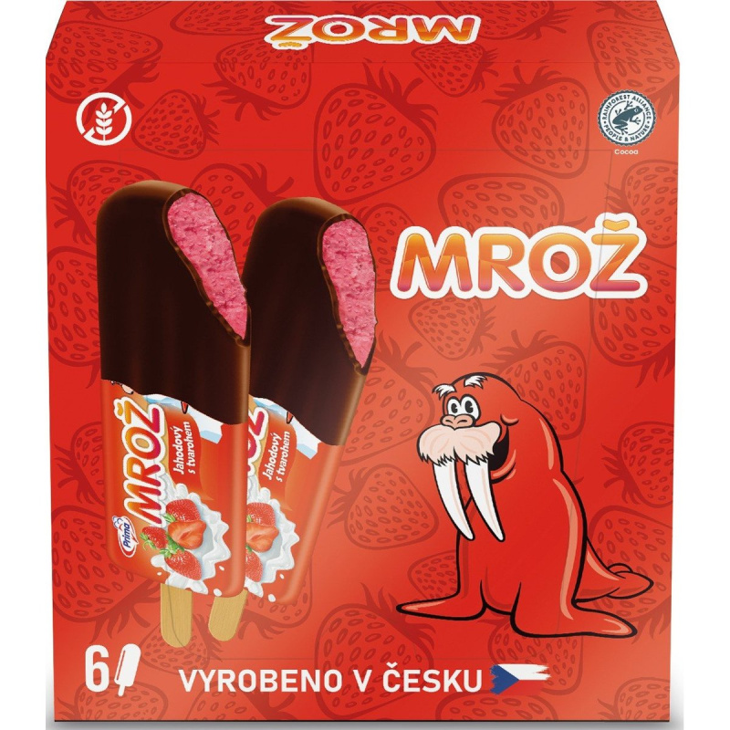 Mrož jahodový s tvarohem multipack (6×45 ml)