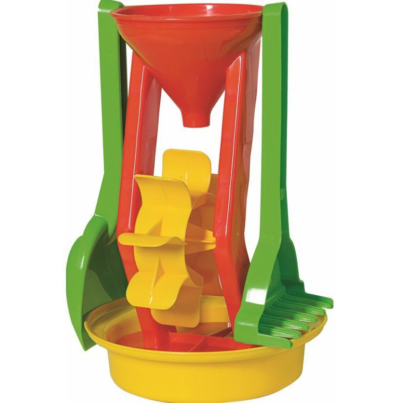 Androni Sada na písek s mlýnkem výška 26 cm – Červená