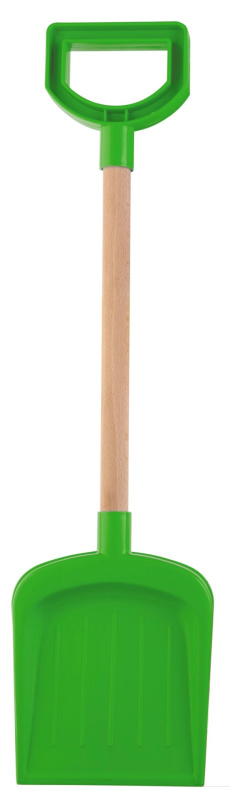 Androni lopata s dřevěnou násadou a rukojetí zelená délka 53 cm