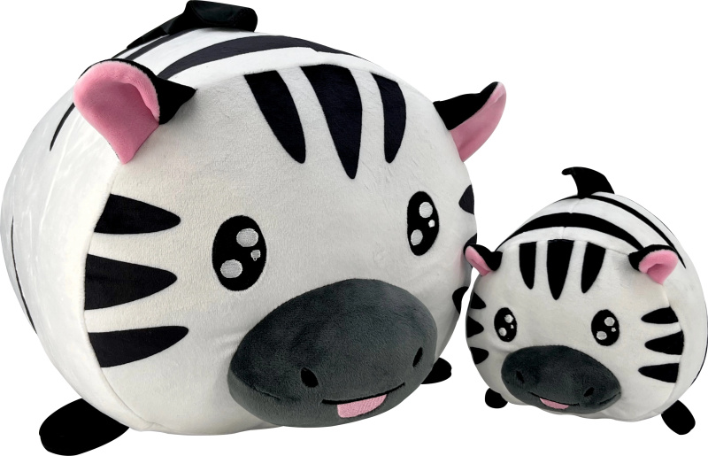 Plyšová zebra maminka a mládě 20 a 40 cm – hebký set pro děti od 0 měsíců