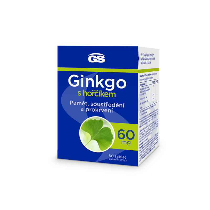 GS Ginkgo 60 mg s hořčíkem 60 tablet