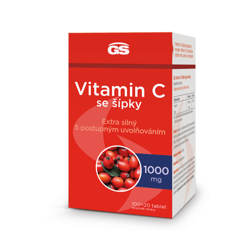 GS Vitamin C 1000mg se šípky tbl.100+20
