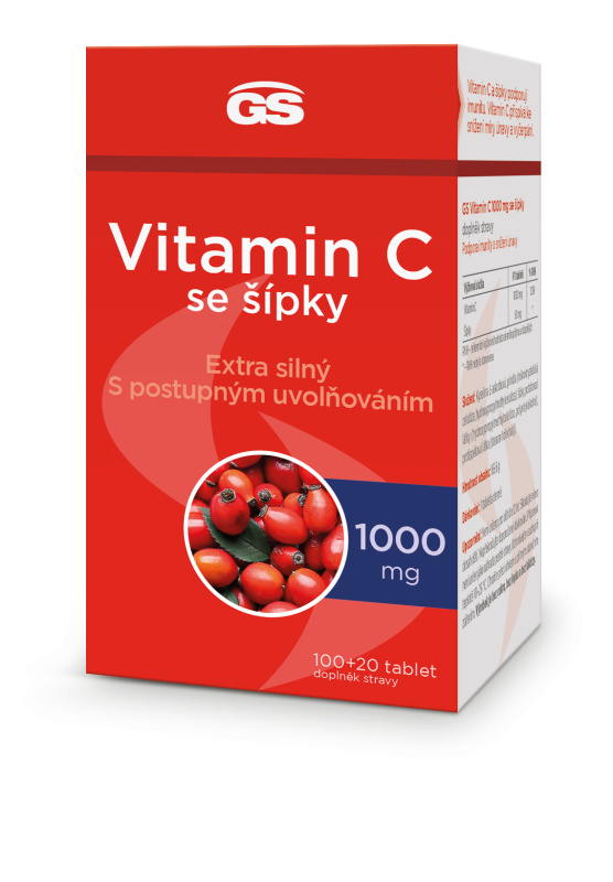 GS Vitamin C 1000mg se šípky tbl.100+20