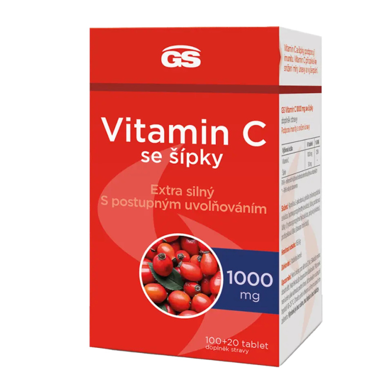 GS Vitamin C 1000mg se šípky tbl.100+20