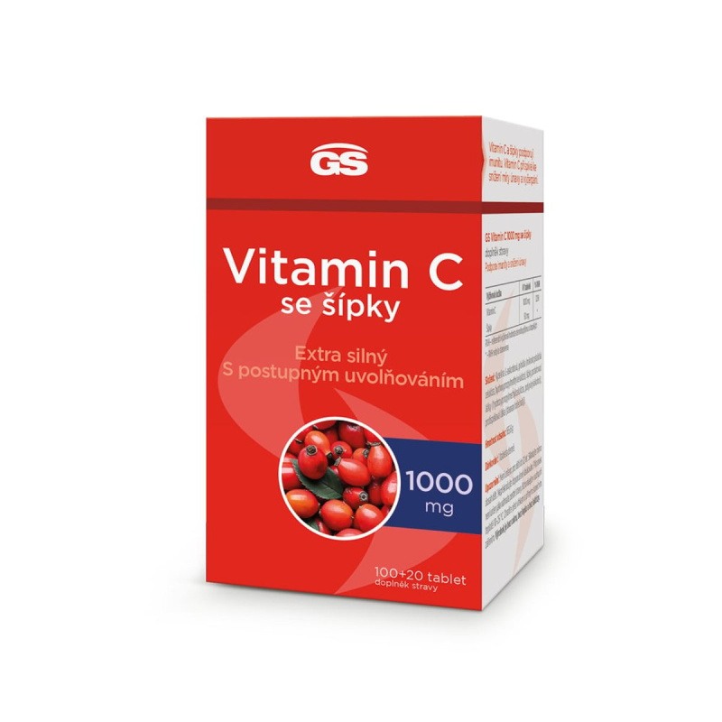 GS Vitamin C 1000mg se šípky tbl.100+20