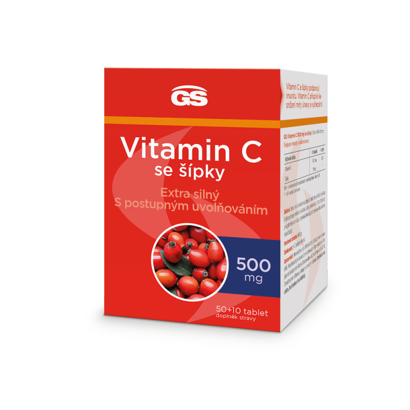 GS Vitamin C 500 mg se šípky 50 + 10 tablet