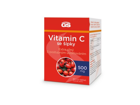 GS Vitamin C 500 mg se šípky 50 + 10 tablet