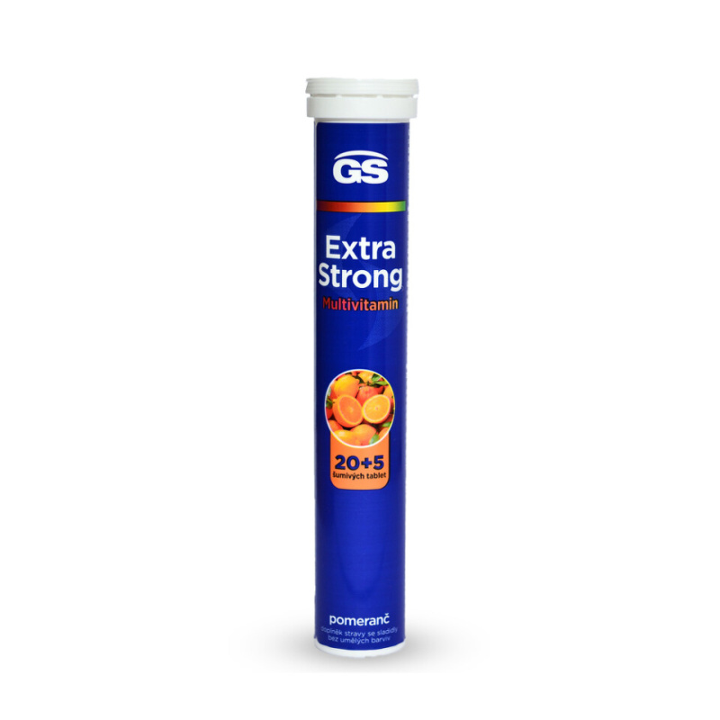 GS Extra strong multivitamin pomeranč 20 + 5 šumivých tablet