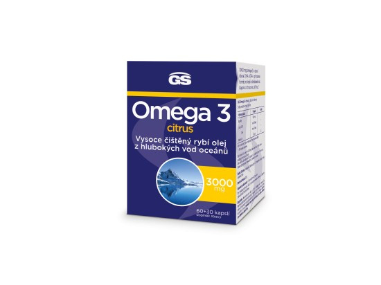 GS Omega 3 citrus 3000 mg 60 + 30 kapslí