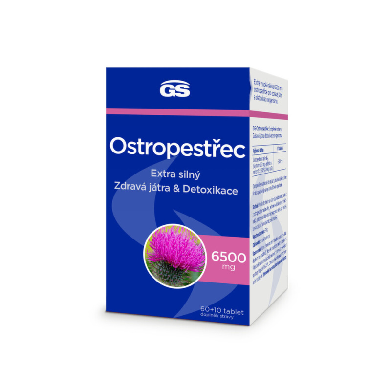 GS Ostropestřec 6500 mg 60 + 10 tablet NAVÍC