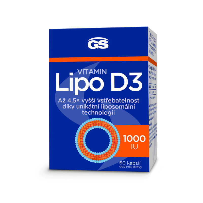 GS Vitamin Lipo D3 1000 IU 60 kapslí