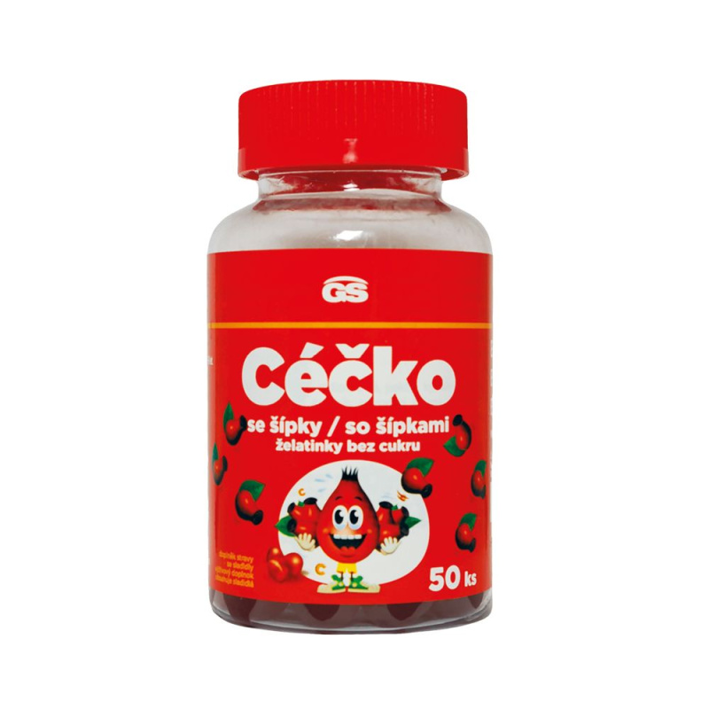 GS Céčko se šípky želatinky bez cukru 50ks