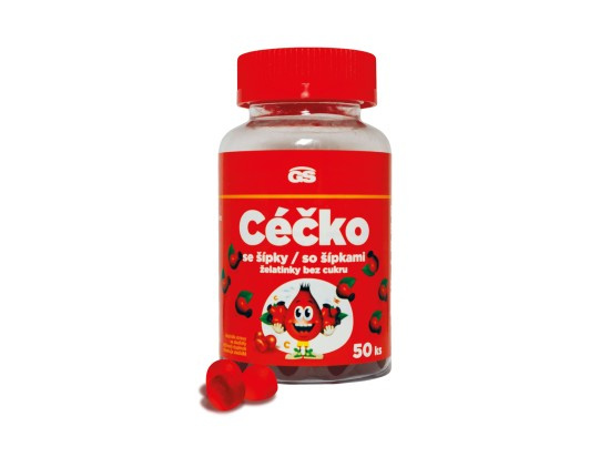 GS Céčko se šípky želatinky bez cukru 50ks