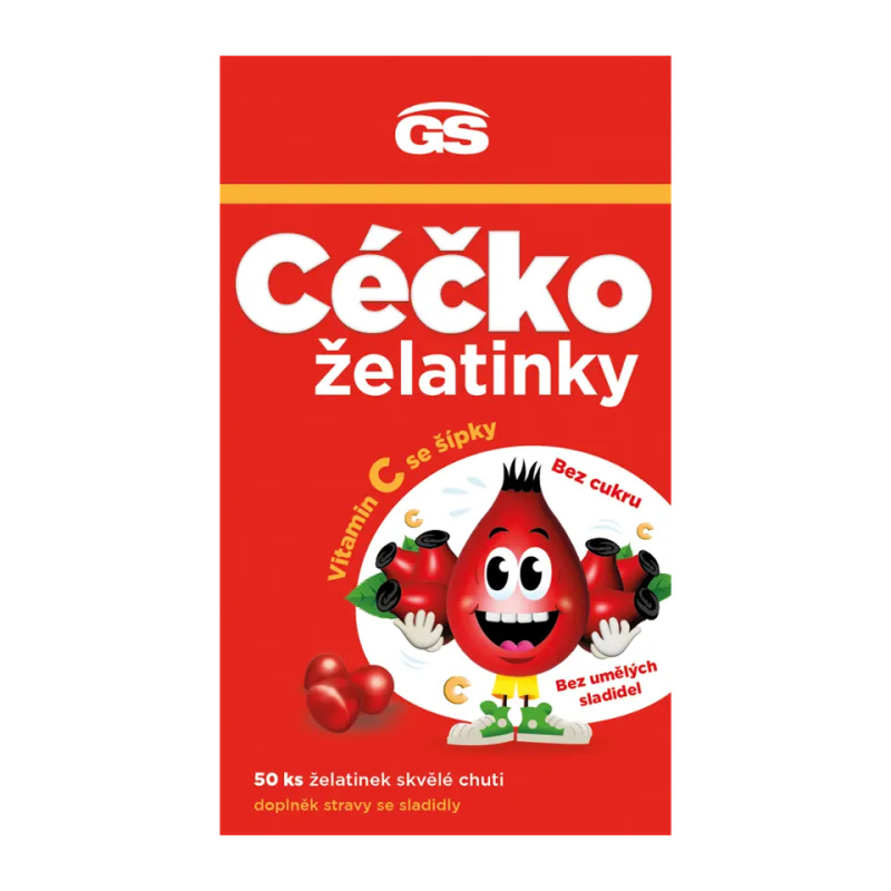 GS Céčko se šípky želatinky bez cukru 50ks