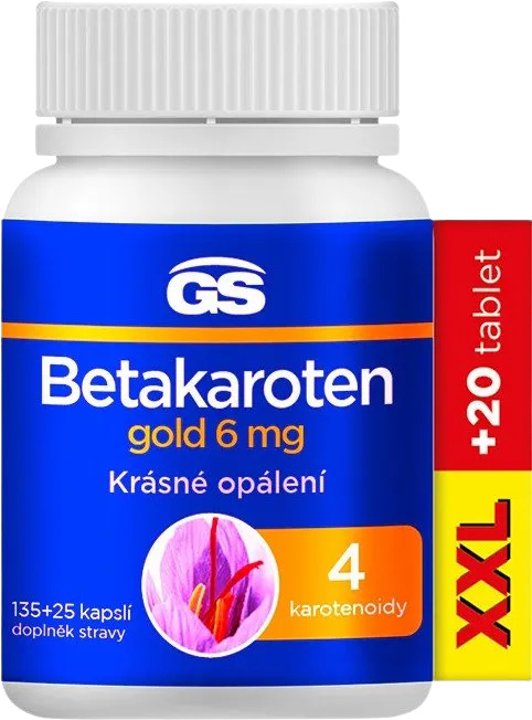 GS Betakaroten gold 6 mg XXL  135 + 25 kapslí