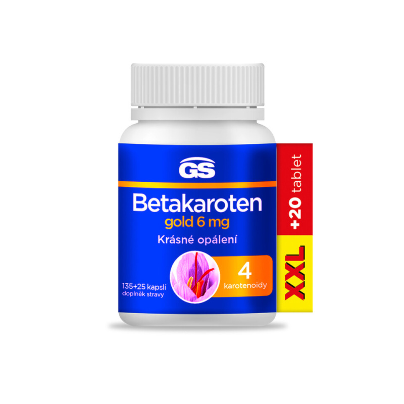 GS Betakaroten gold 6 mg XXL  135 + 25 kapslí
