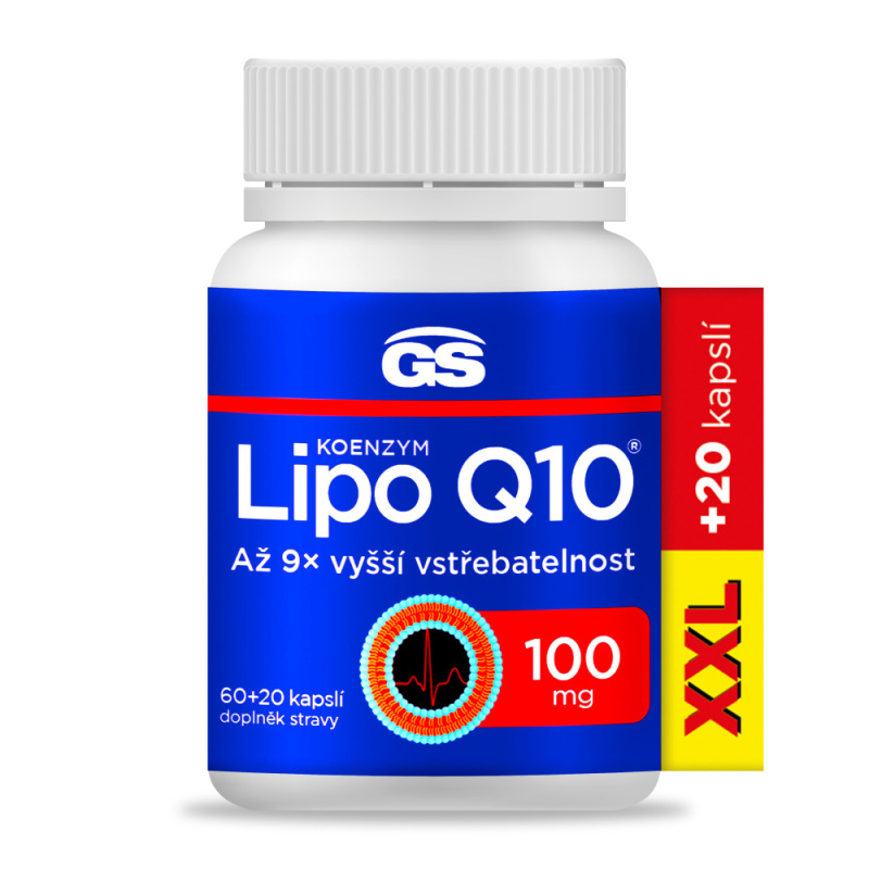 GS Koenzym Lipo Q10 100 mg XXL 60 + 20 kapslí