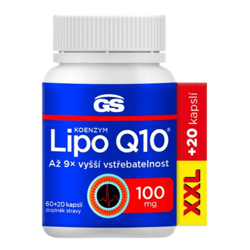 GS Koenzym Lipo Q10 100 mg XXL 60 + 20 kapslí