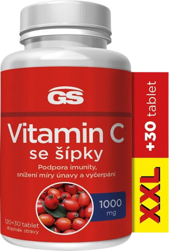 GS Vitamin C1000 se šípky XXL 120 + 30 tablet