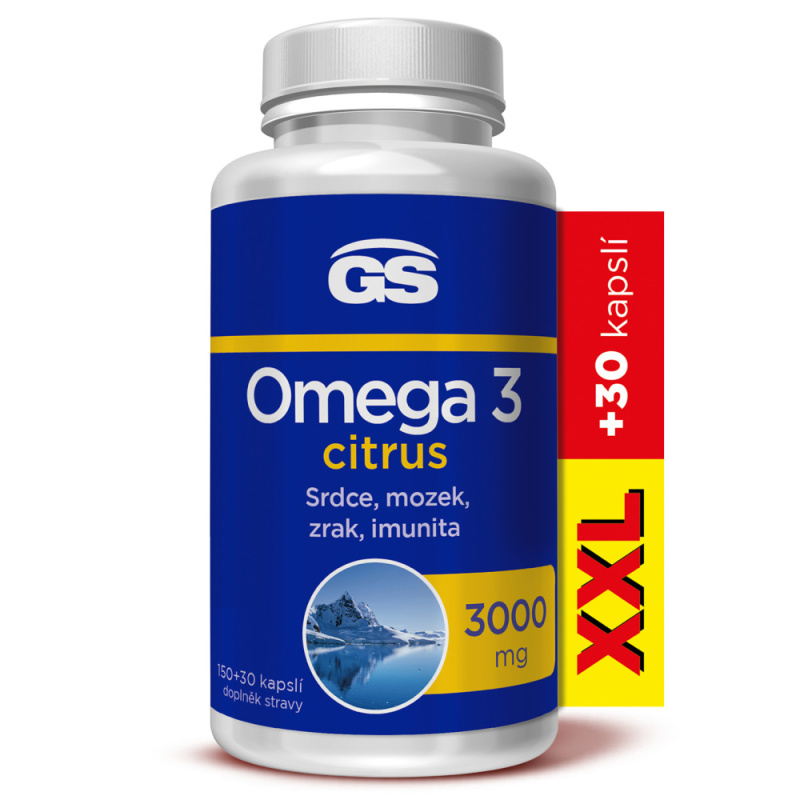GS Omega 3 citrus XXL 150 + 30 kapslí