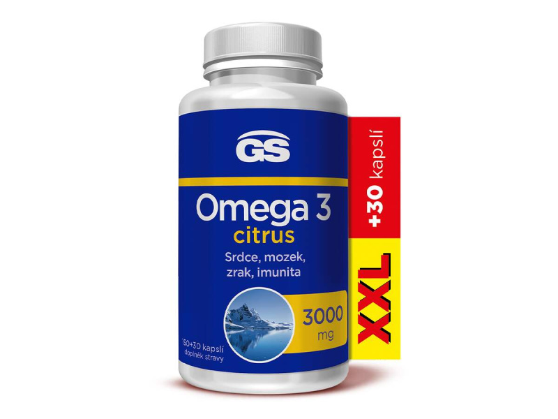 GS Omega 3 citrus XXL 150 + 30 kapslí