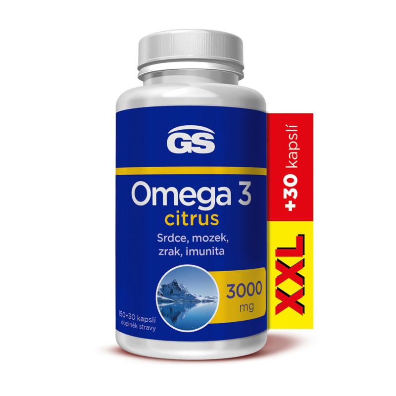GS Omega 3 citrus XXL 150 + 30 kapslí