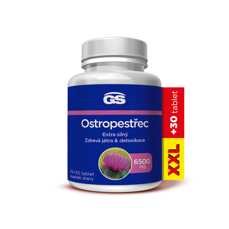 GS Ostropestřec 6500 mg XXL 70 + 30 tablet