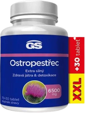 GS Ostropestřec 6500 mg XXL 70 + 30 tablet