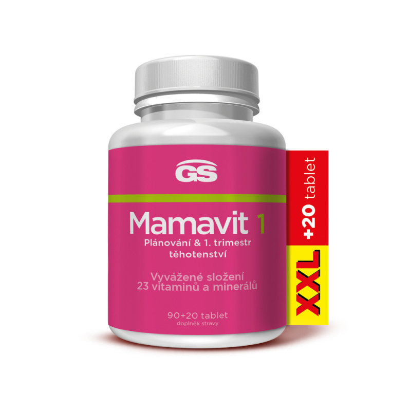 GS Mamavit 1 Plánování a 1 trimestr XXL 90 + 20 tablet
