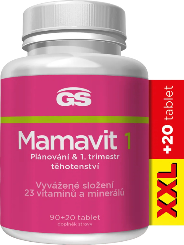 GS Mamavit 1 Plánování a 1 trimestr XXL 90 + 20 tablet