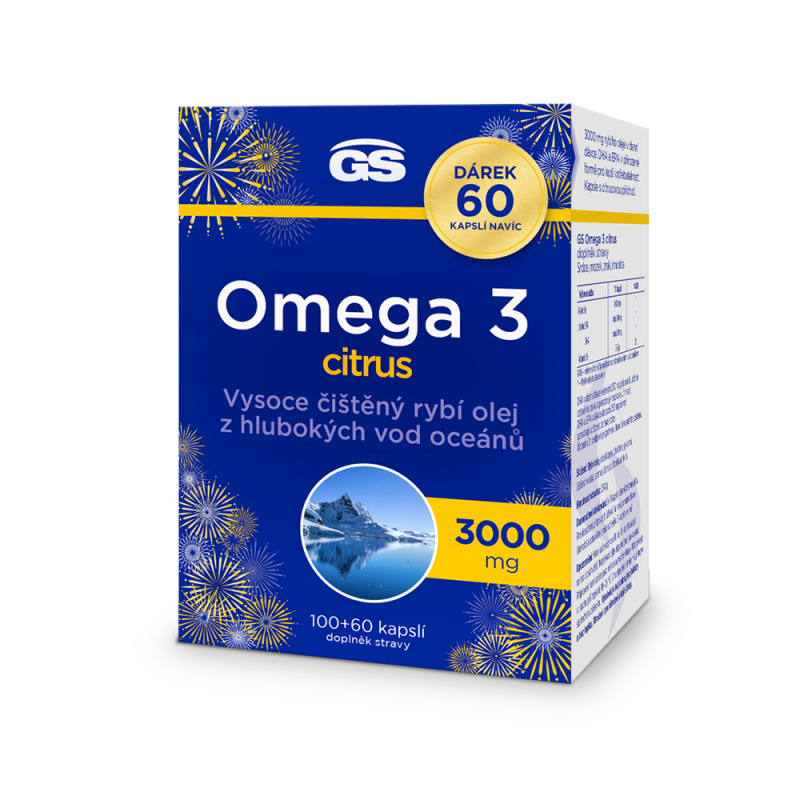 GS Omega 3 citrus 100+60 kapslí NAVÍC