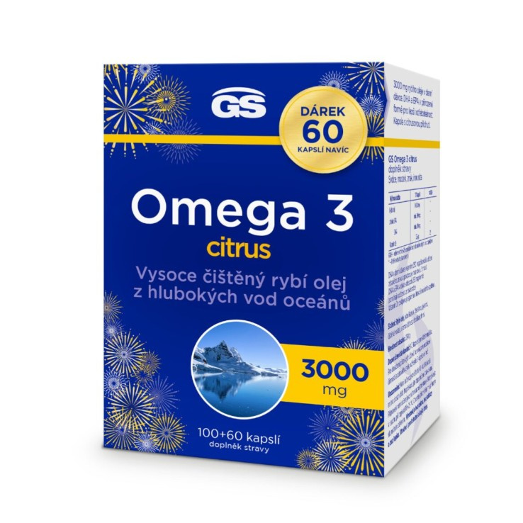 GS Omega 3 citrus 100+60 kapslí NAVÍC