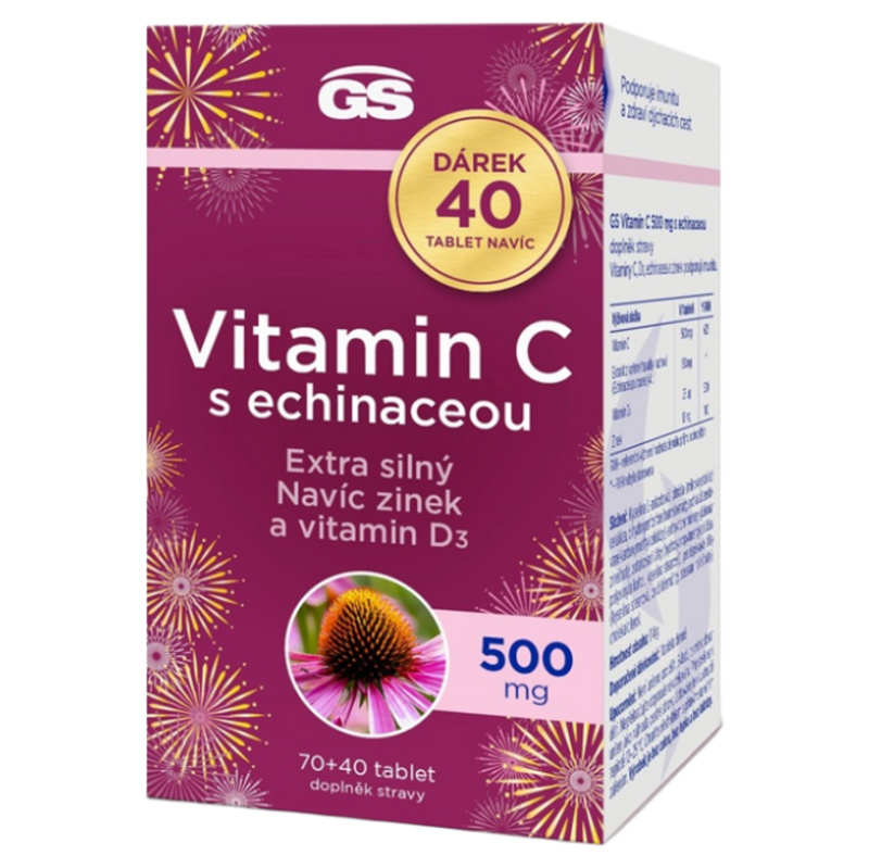 GS Vitamin C 500 s echinaceou 70+40 tablet NAVÍC