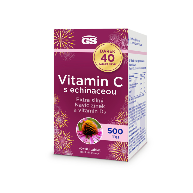 GS Vitamin C 500 s echinaceou 70+40 tablet NAVÍC
