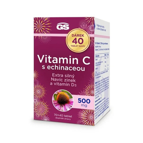 GS Vitamin C 500 s echinaceou 70+40 tablet NAVÍC