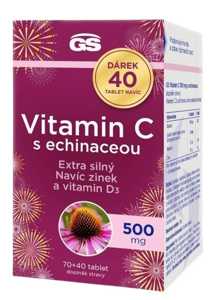 GS Vitamin C 500 s echinaceou 70+40 tablet NAVÍC
