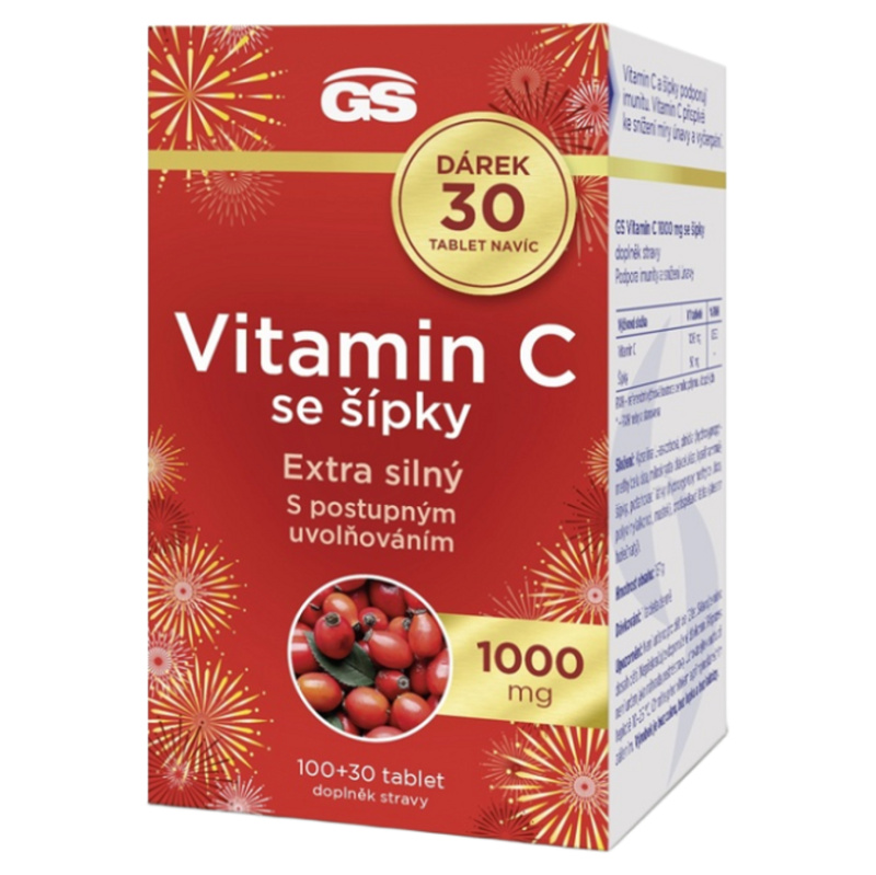 GS Vitamin C 1000 se šípky 100+30 tablet NAVÍC
