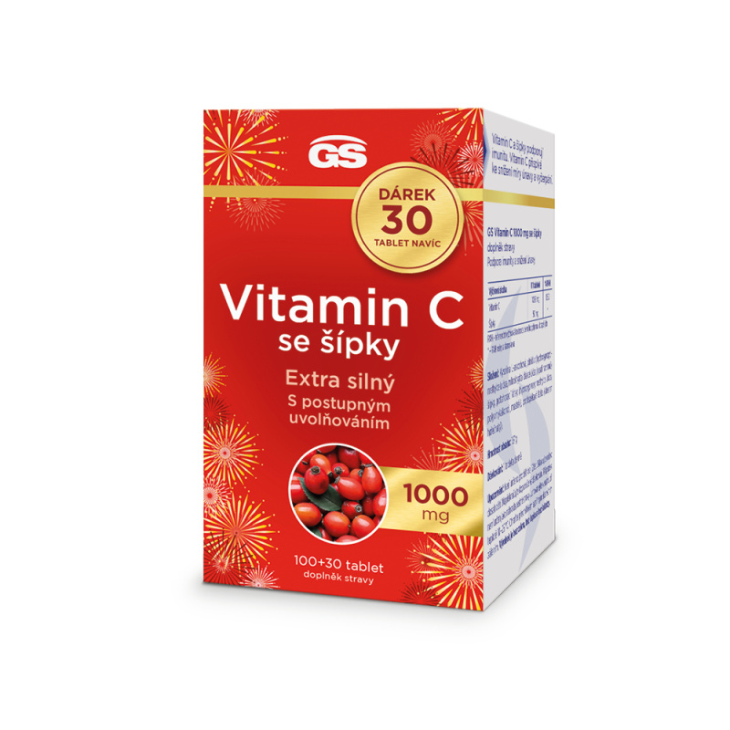 GS Vitamin C 1000 se šípky 100+30 tablet NAVÍC