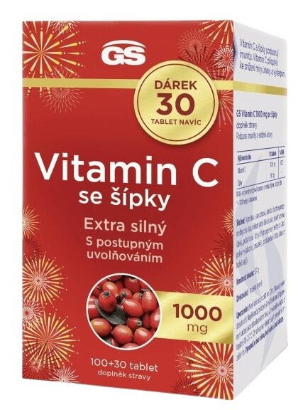 GS Vitamin C 1000 se šípky 100+30 tablet NAVÍC