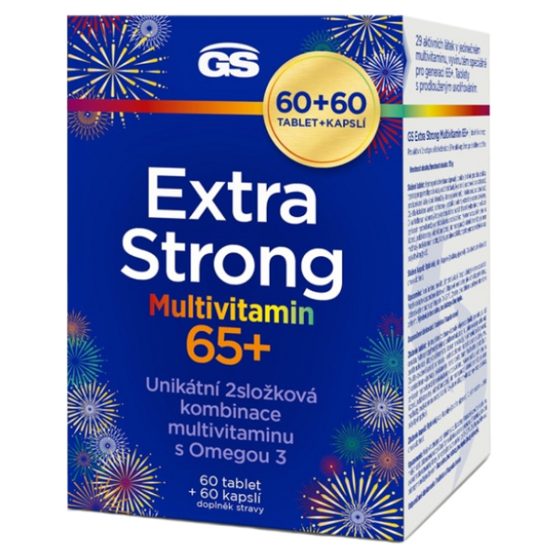 GS Extra strong multivitamin 65+ 60 tablet + 60 kapslí NAVÍC