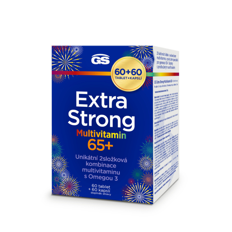 GS Extra strong multivitamin 65+ 60 tablet + 60 kapslí NAVÍC