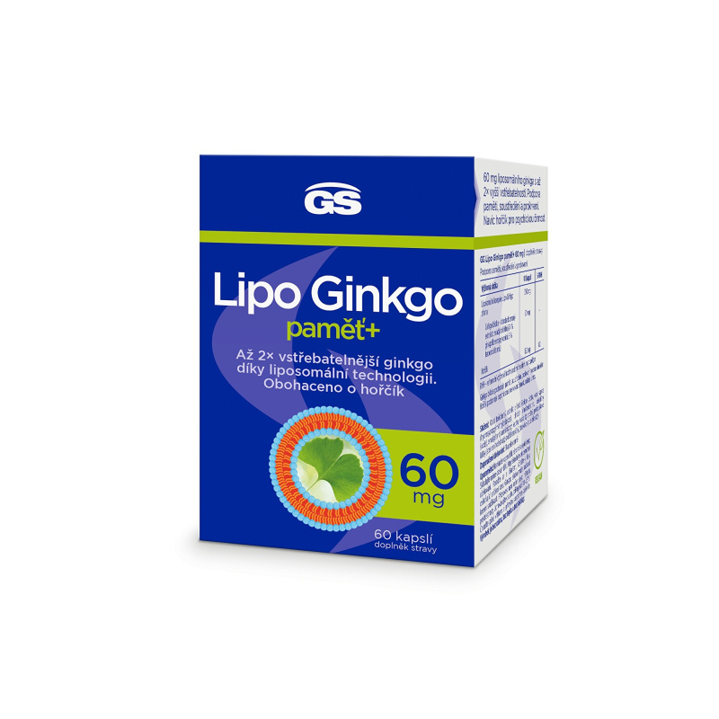 GS Lipo Ginkgo paměť+ 60mg cps.60
