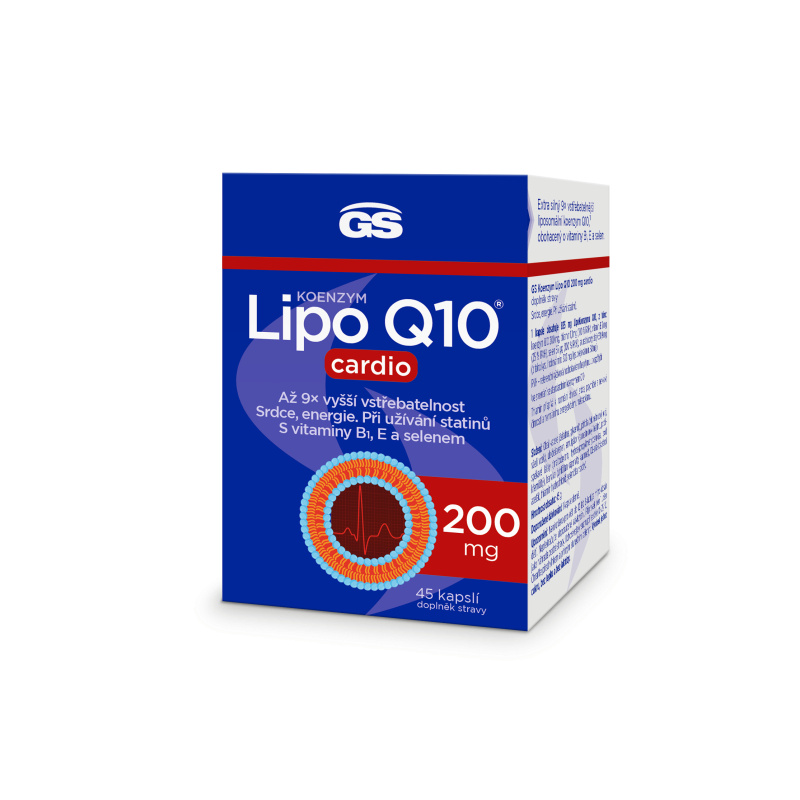 GS Koenzym Lipo Q10 200 mg cardio 45 kapslí