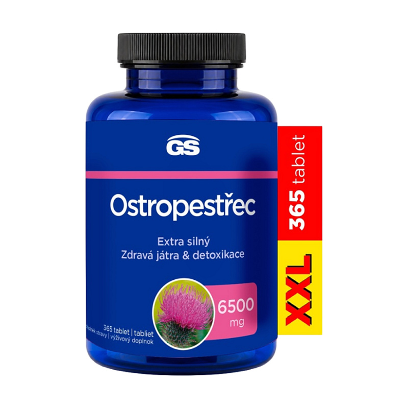 GS Ostropestřec XXL 6500 mg 365 tablet